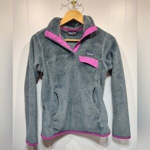 Patagonia ReTool SnapT Deep-Pile Fleece Pullover Gray‎ Purple